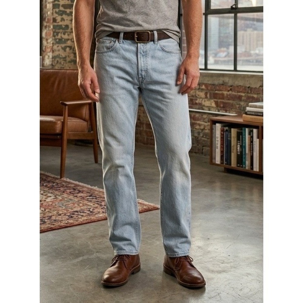 Vintage Levi's 505 Regular Fit Straight Leg Denim Jeans Men's 33x30 USA Cotton